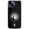 NBA Minnesota Timberwolves Black Animal Print iPhone 15 Clear Case